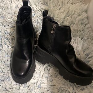 Black Platform Ankle Boots